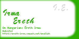 irma ereth business card